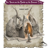 Tabletop Terrain Dungeon Terrain 32mm / Eagle Gate Tree Towers on the Border of the Ancient City - Thematic Dungeon Terrain