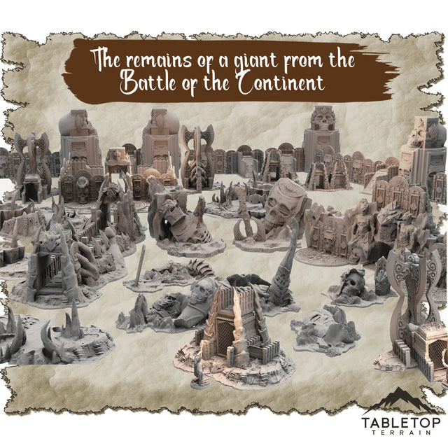 Tabletop Terrain Dungeon Terrain 32mm / Full Set The Remains of a Giant from the Battle of the Continent Dungeon Terrain