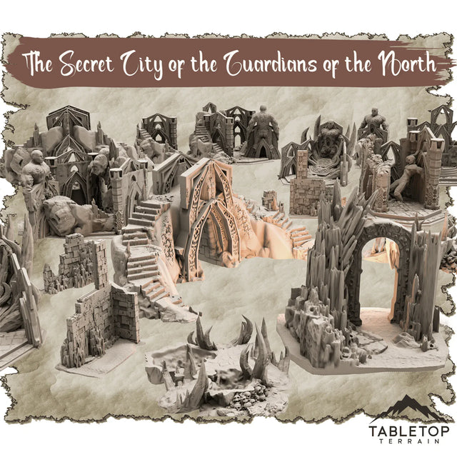 Tabletop Terrain Dungeon Terrain 32mm / Full Set The Secret City of the Guardians of the North - Thematic Dungeon Terrain