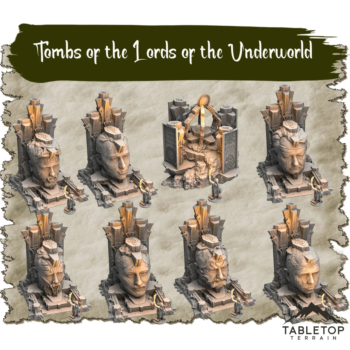 Tabletop Terrain Dungeon Terrain 32mm / Full Set Tombs of the Lords of the Underworld - Thematic Dungeon Terrain