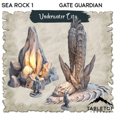 Tabletop Terrain Dungeon Terrain 32mm / Gate Guardian Underwater City - Thematic Dungeon Terrain