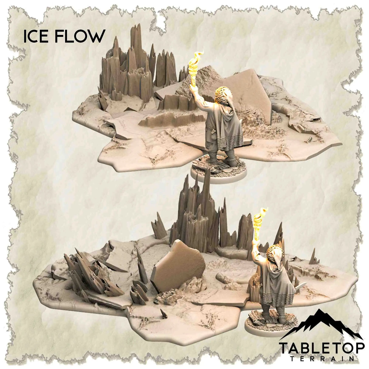Tabletop Terrain Dungeon Terrain 32mm / Ice Flow Frost Lands - Thematic Dungeon Terrain
