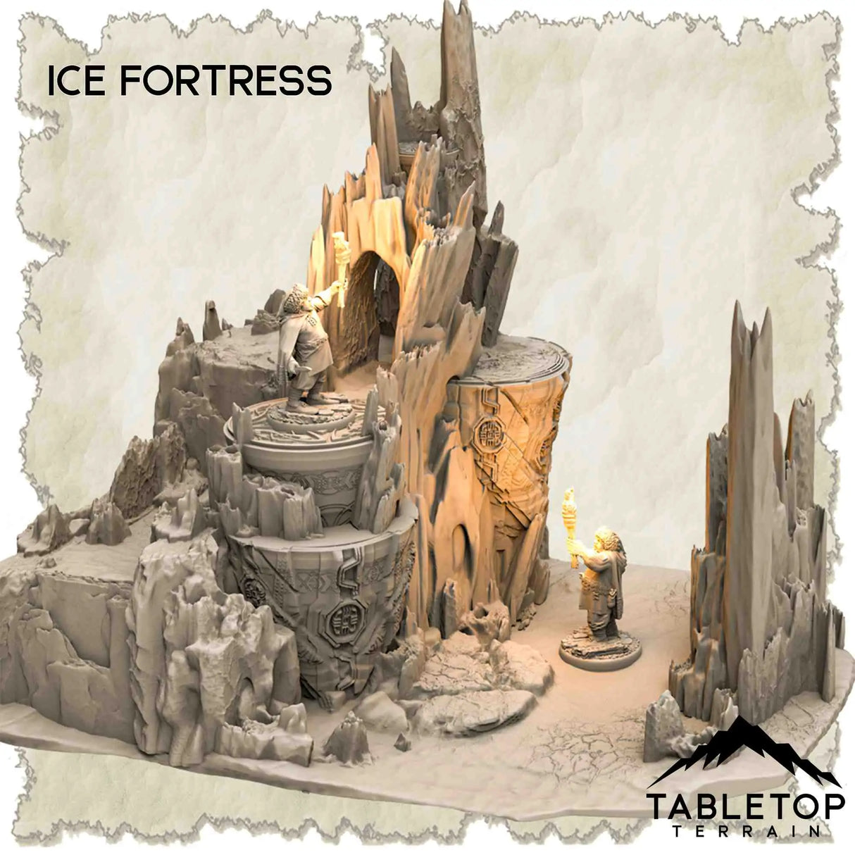 Tabletop Terrain Dungeon Terrain 32mm / Ice Fortress Frost Lands - Thematic Dungeon Terrain