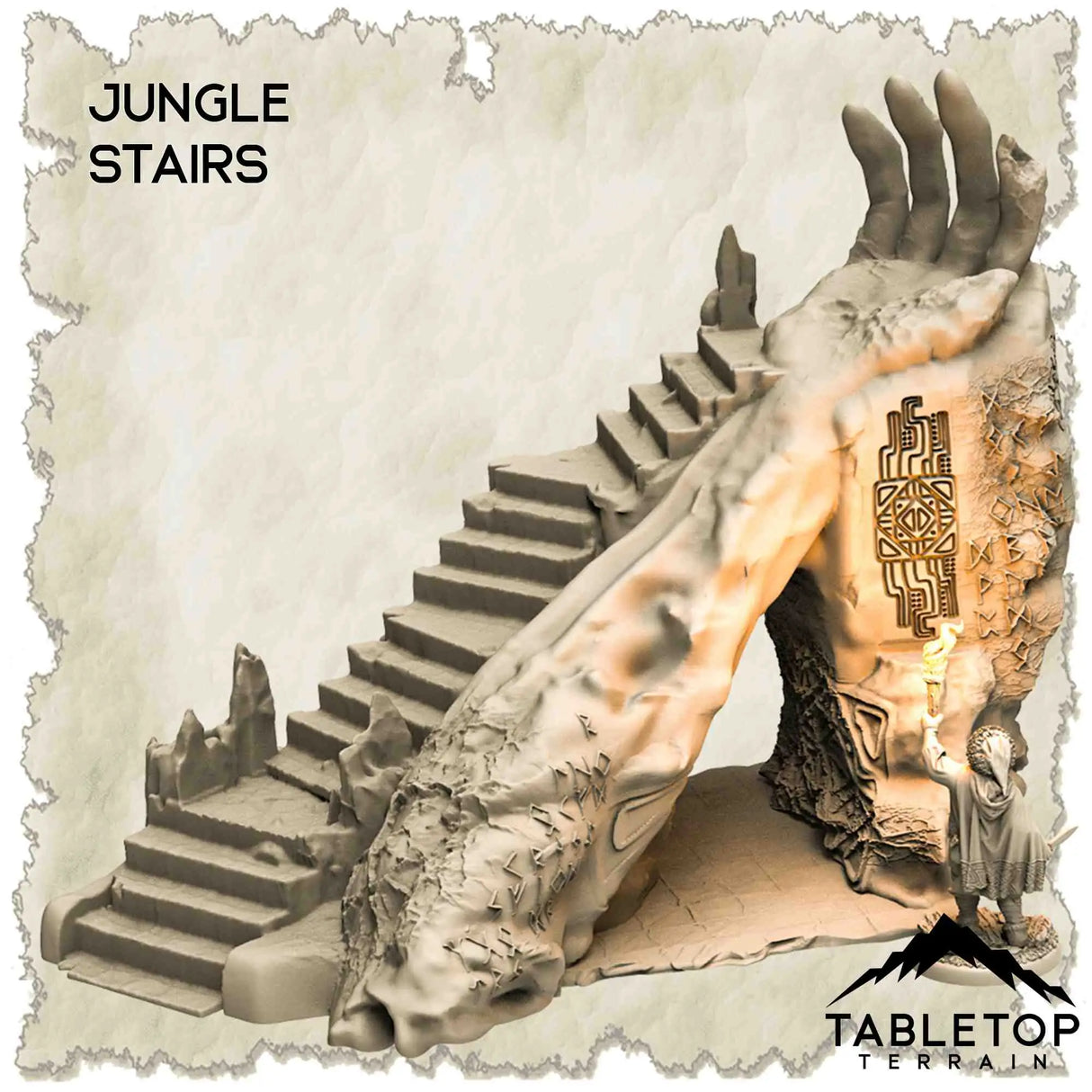 Tabletop Terrain Dungeon Terrain 32mm / Jungle Stairs Sunken Ruins - Thematic Dungeon Terrain