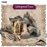 Tabletop Terrain Dungeon Terrain 32mm / Mine Underground Caves - Thematic Dungeon Terrain