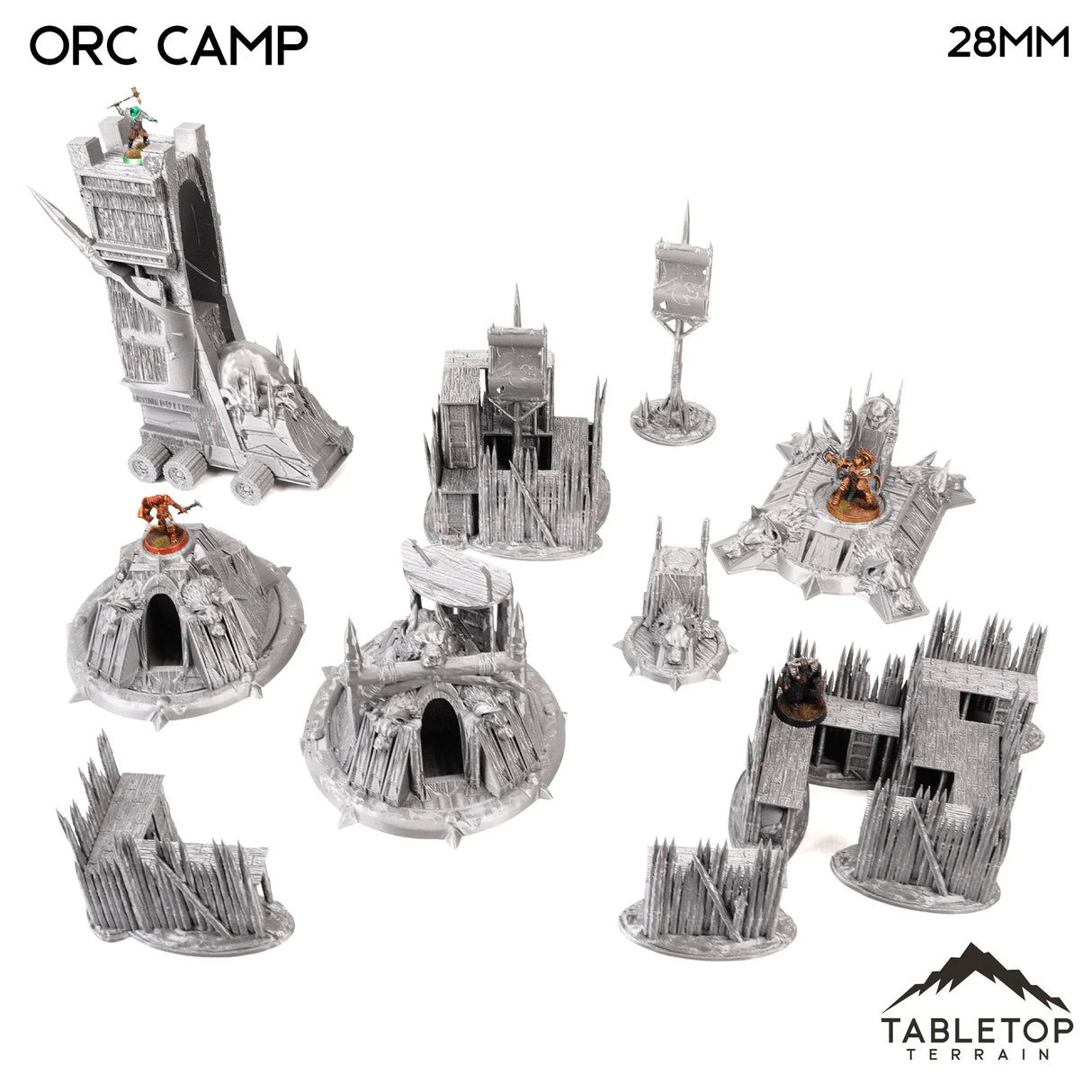Tabletop Terrain Dungeon Terrain 32mm / Orc Camp full set Orc Camp - Thematic Dungeon Terrain