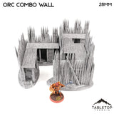 Tabletop Terrain Dungeon Terrain 32mm / Orc Combo Wall Orc Camp - Thematic Dungeon Terrain