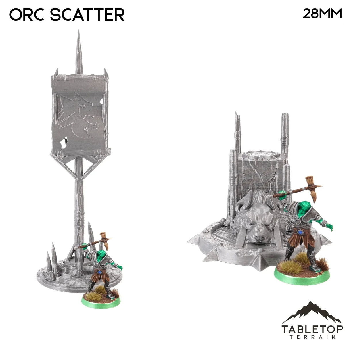 Tabletop Terrain Dungeon Terrain 32mm / Orc Scatter Orc Camp - Thematic Dungeon Terrain