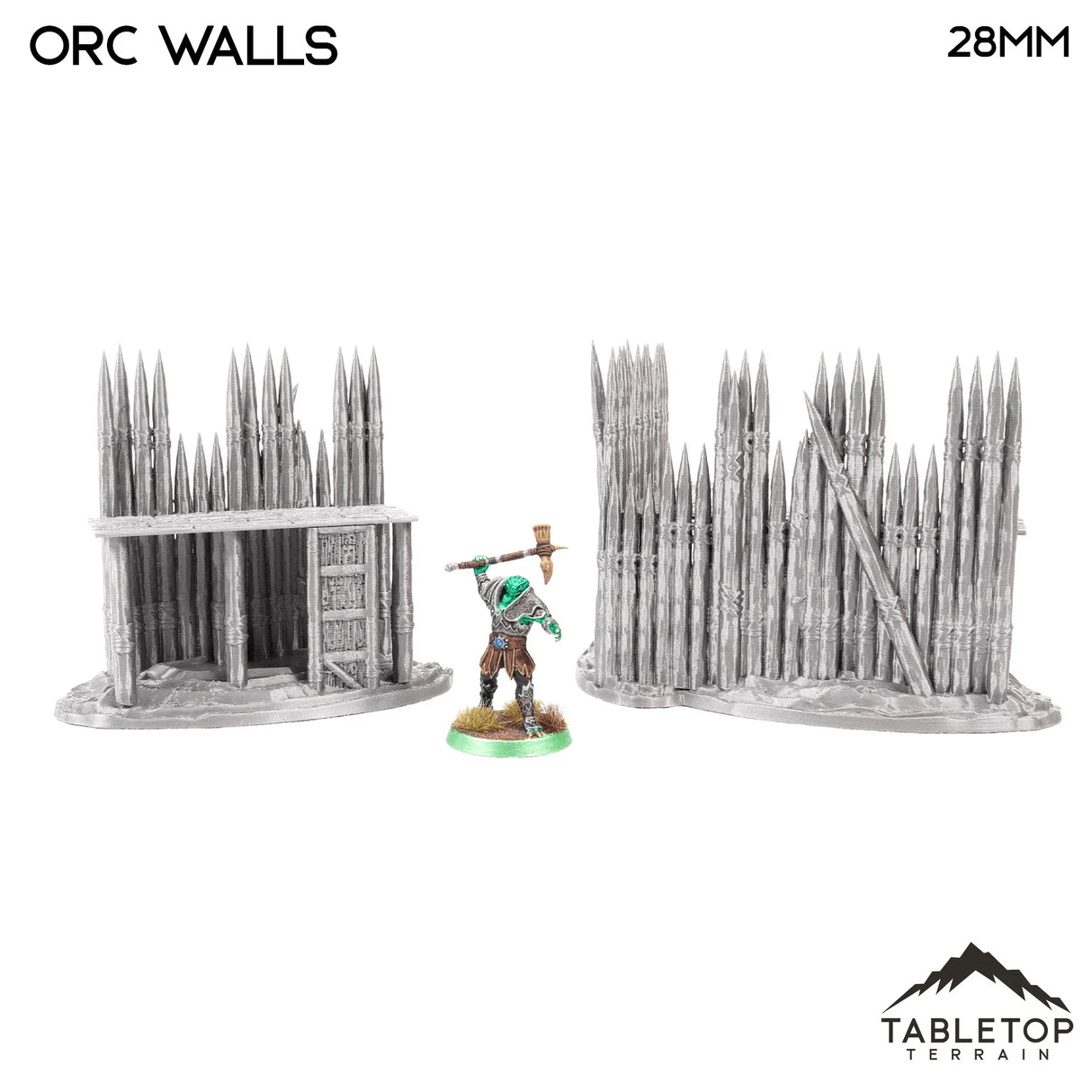 Tabletop Terrain Dungeon Terrain 32mm / Orc Walls Orc Camp - Thematic Dungeon Terrain