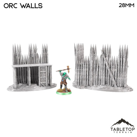 Tabletop Terrain Dungeon Terrain 32mm / Orc Walls Orc Camp - Thematic Dungeon Terrain