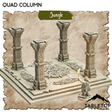 Tabletop Terrain Dungeon Terrain 32mm / Quad Column A Trek Through the Jungle - Thematic Dungeon Terrain