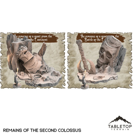 Tabletop Terrain Dungeon Terrain 32mm / Remains of the Second Colossus The Remains of a Giant from the Battle of the Continent Dungeon Terrain