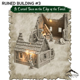Tabletop Terrain Dungeon Terrain 32mm / Ruined Building #3 A Cursed Town on the Edge of the Forest - Thematic Dungeon Terrain