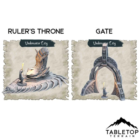 Tabletop Terrain Dungeon Terrain 32mm / Ruler's Throne Underwater City - Thematic Dungeon Terrain