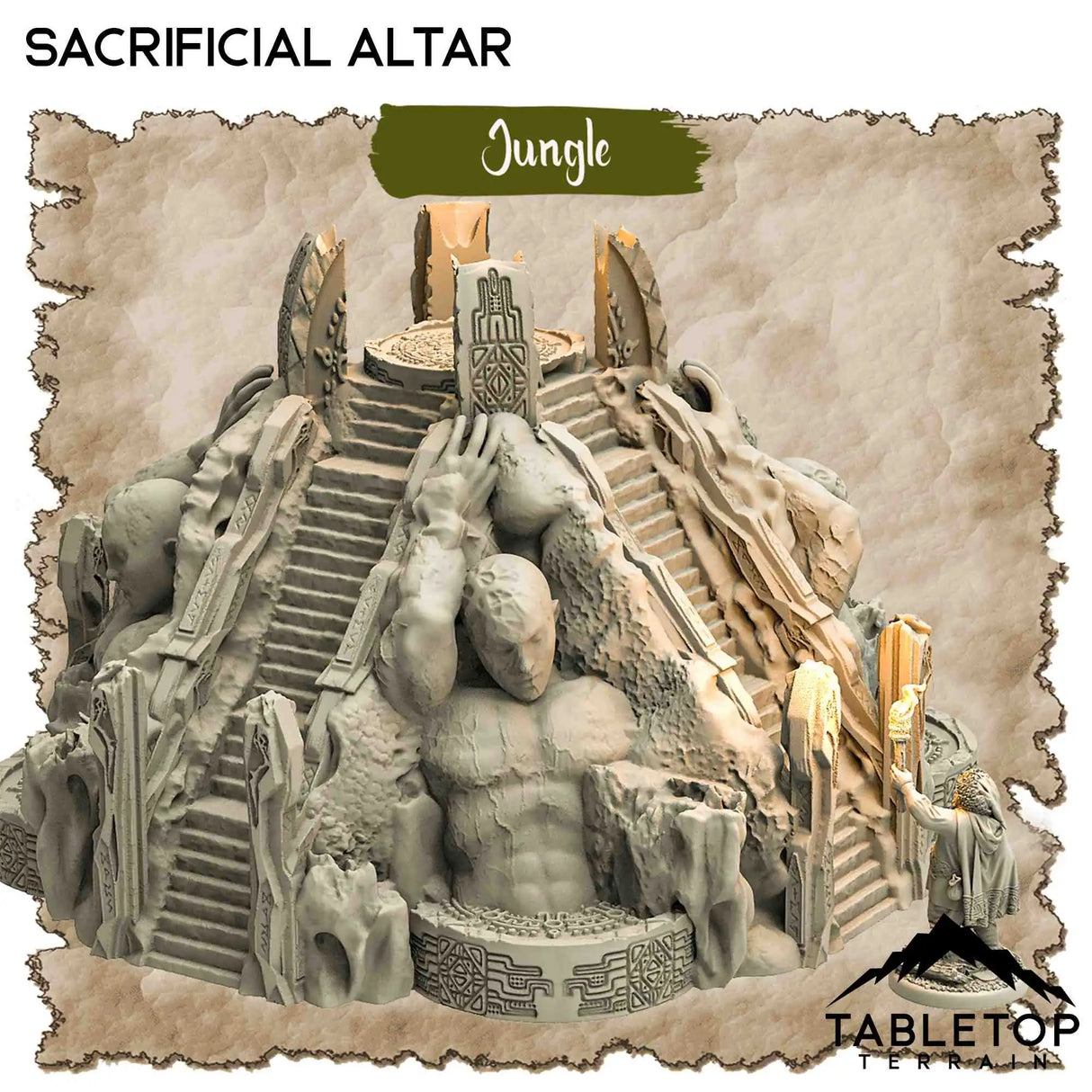 Tabletop Terrain Dungeon Terrain 32mm / Sacrificial Altar A Trek Through the Jungle - Thematic Dungeon Terrain
