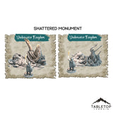 Tabletop Terrain Dungeon Terrain 32mm / Shattered Monument Underwater Kingdom - Thematic Dungeon Terrain