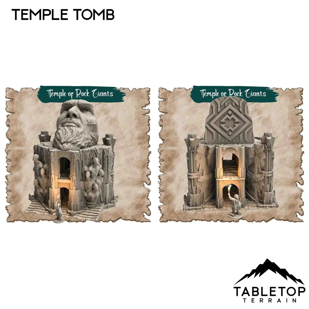 Tabletop Terrain Dungeon Terrain 32mm / Temple Tomb Temple of the Rock Giants - Thematic Dungeon Terrain