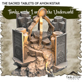Tabletop Terrain Dungeon Terrain 32mm / The Sacred Tablets of Amon Ikstar Tombs of the Lords of the Underworld - Thematic Dungeon Terrain
