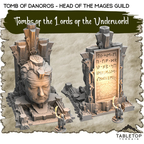 Tabletop Terrain Dungeon Terrain 32mm / Tomb of Danoros - Head of the Mages Guild Tombs of the Lords of the Underworld - Thematic Dungeon Terrain