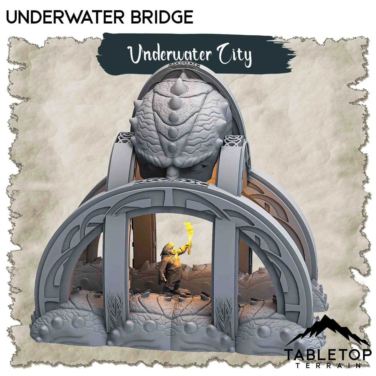 Tabletop Terrain Dungeon Terrain 32mm / Underwater Bridge Underwater City - Thematic Dungeon Terrain