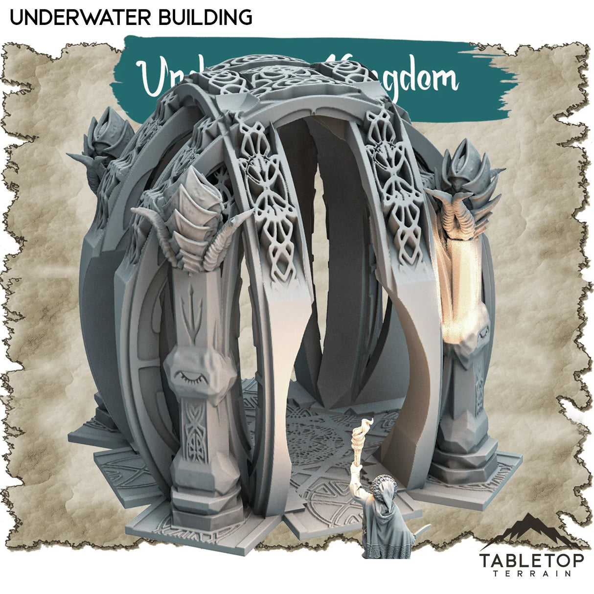 Tabletop Terrain Dungeon Terrain 32mm / Underwater Building Underwater Kingdom - Thematic Dungeon Terrain