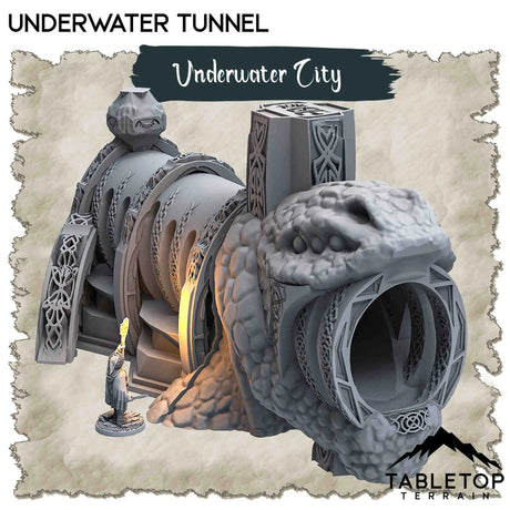 Tabletop Terrain Dungeon Terrain 32mm / Underwater Tunnel Underwater City - Thematic Dungeon Terrain