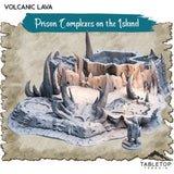 Tabletop Terrain Dungeon Terrain 32mm / Volcanic Lava Prison Complexes on the Island - Thematic Dungeon Terrain