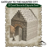 Tabletop Terrain Dungeon Terrain A Cursed Town on the Edge of the Forest - Thematic Dungeon Terrain