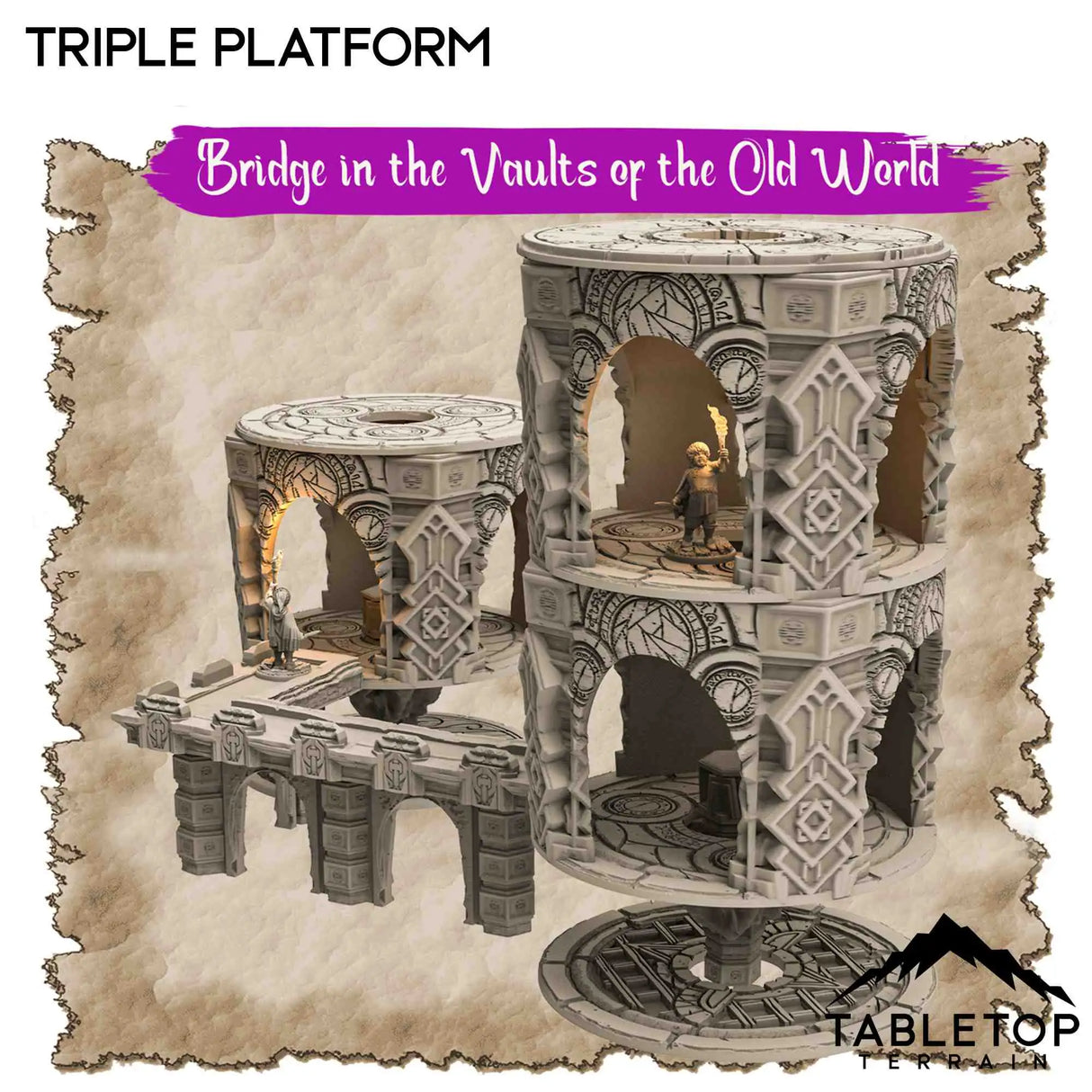 Tabletop Terrain Dungeon Terrain Bridge in the Vaults of the Old World - Thematic Dungeon Terrain