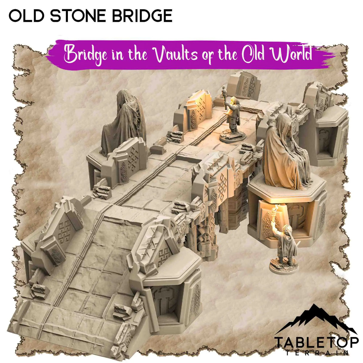 Tabletop Terrain Dungeon Terrain Bridge in the Vaults of the Old World - Thematic Dungeon Terrain