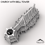 Tabletop Terrain Dungeon Terrain Church with Bell Tower