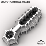 Tabletop Terrain Dungeon Terrain Church with Bell Tower