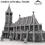 Tabletop Terrain Dungeon Terrain Church with Bell Tower