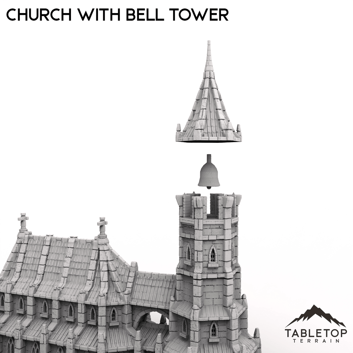 Tabletop Terrain Dungeon Terrain Church with Bell Tower