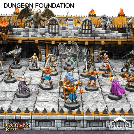 Tabletop Terrain Dungeon Terrain Dungeon Foundation Gaming Board Compatible with HeroQuest First Light