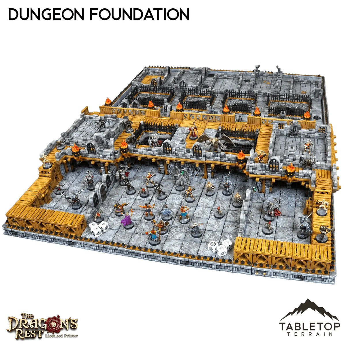 Dungeon Foundation Gaming Board Compatible with HeroQuest First Light ...