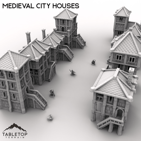 Tabletop Terrain Dungeon Terrain Medieval City Houses