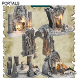 Tabletop Terrain Dungeon Terrain Portals - Thematic Dungeon Terrain