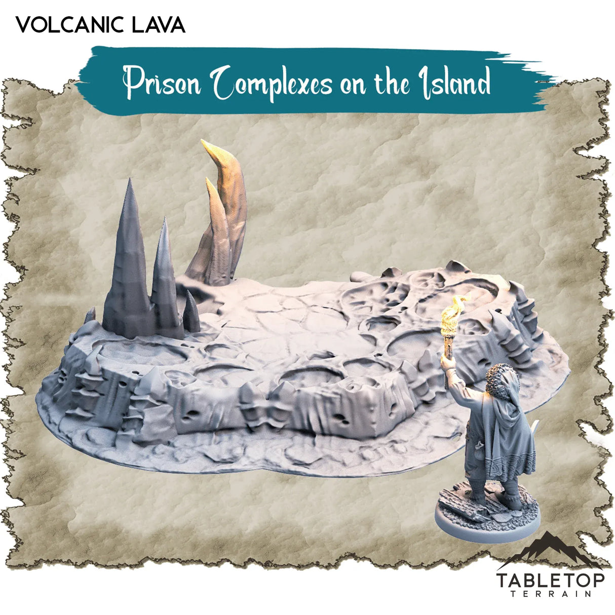 Tabletop Terrain Dungeon Terrain Prison Complexes on the Island - Thematic Dungeon Terrain