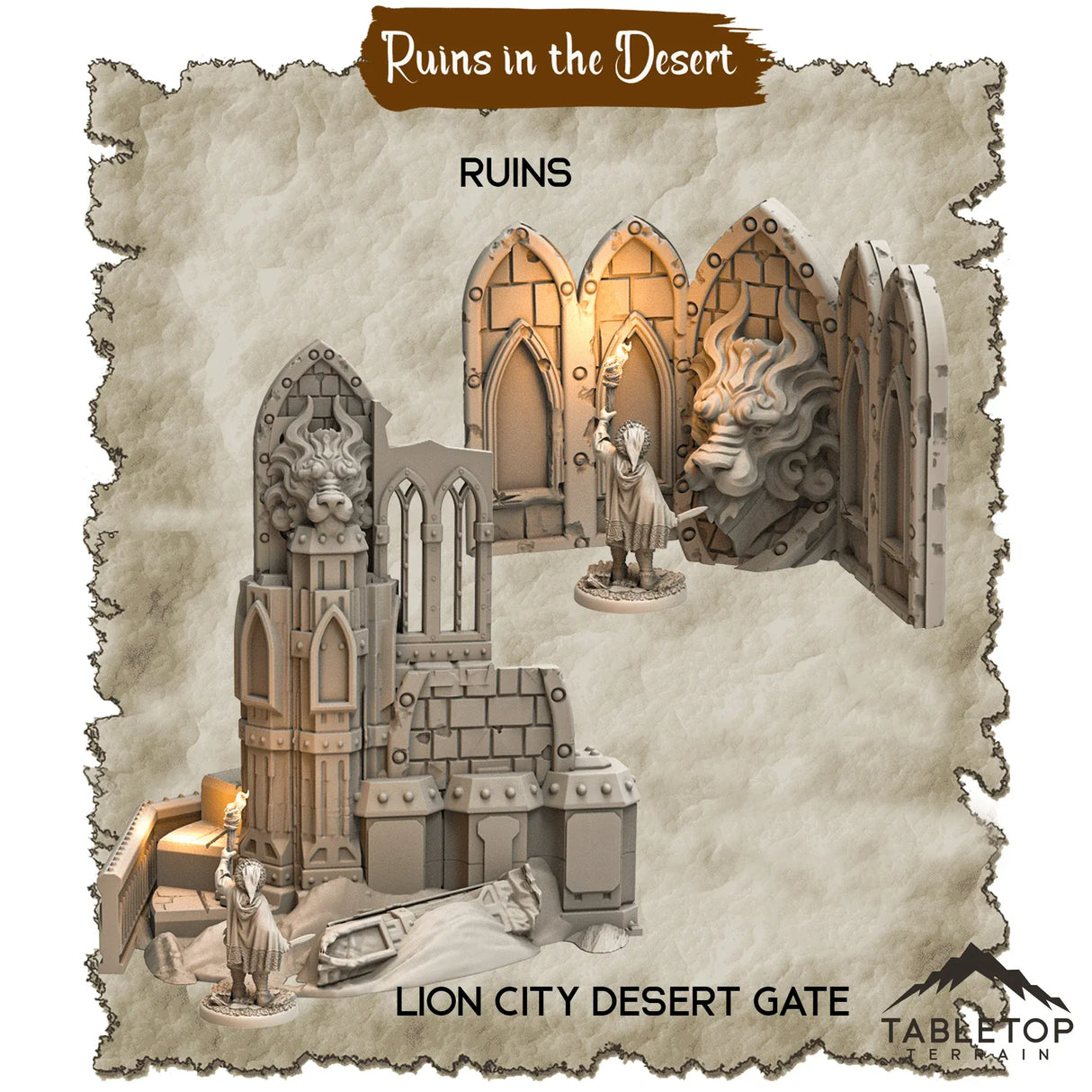 Tabletop Terrain Dungeon Terrain Ruins in the Desert - Thematic Dungeon Terrain