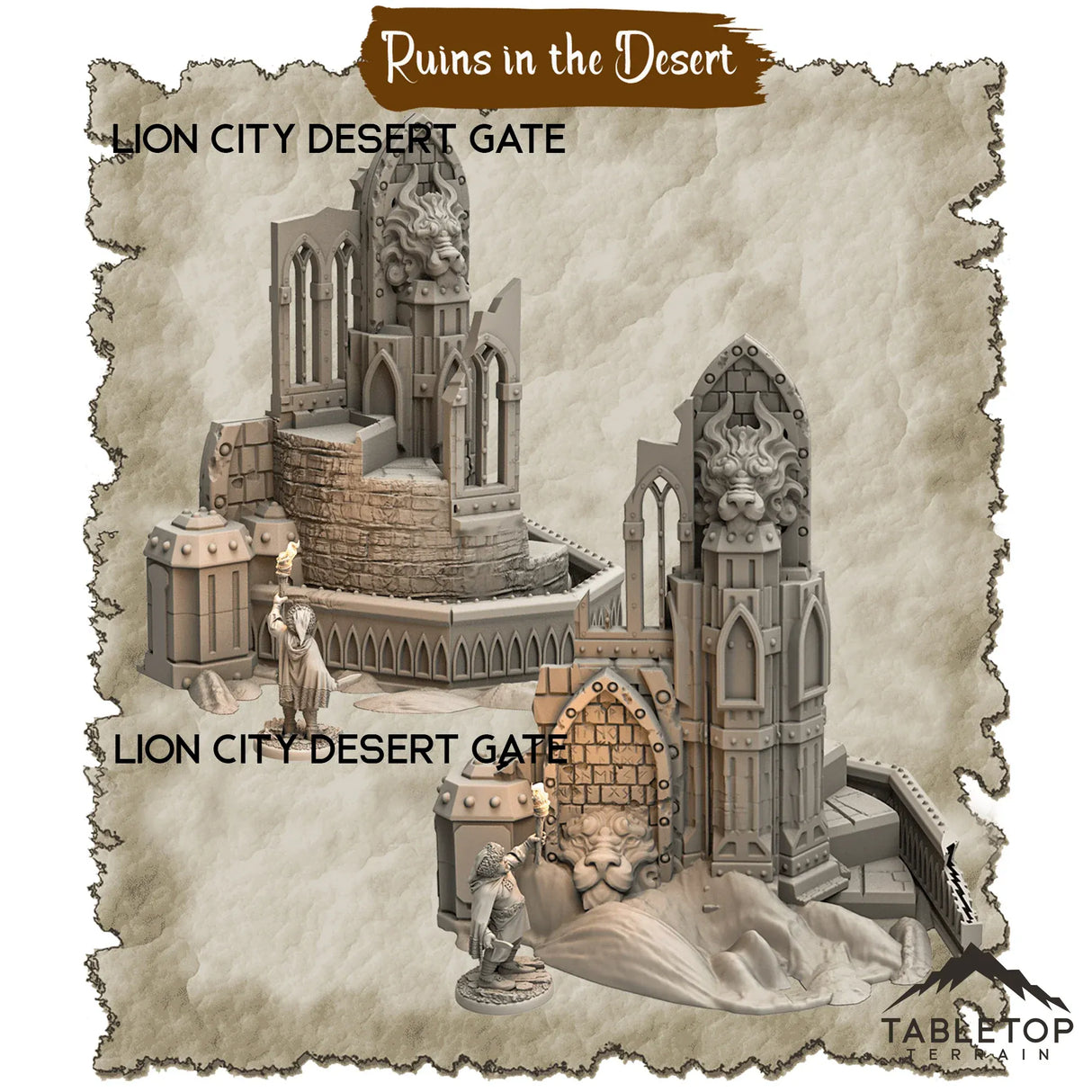 Tabletop Terrain Dungeon Terrain Ruins in the Desert - Thematic Dungeon Terrain