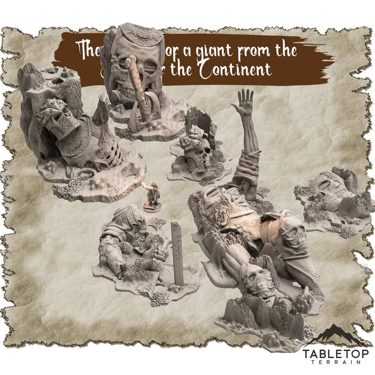 Tabletop Terrain Dungeon Terrain The Remains of a Giant from the Battle of the Continent Dungeon Terrain