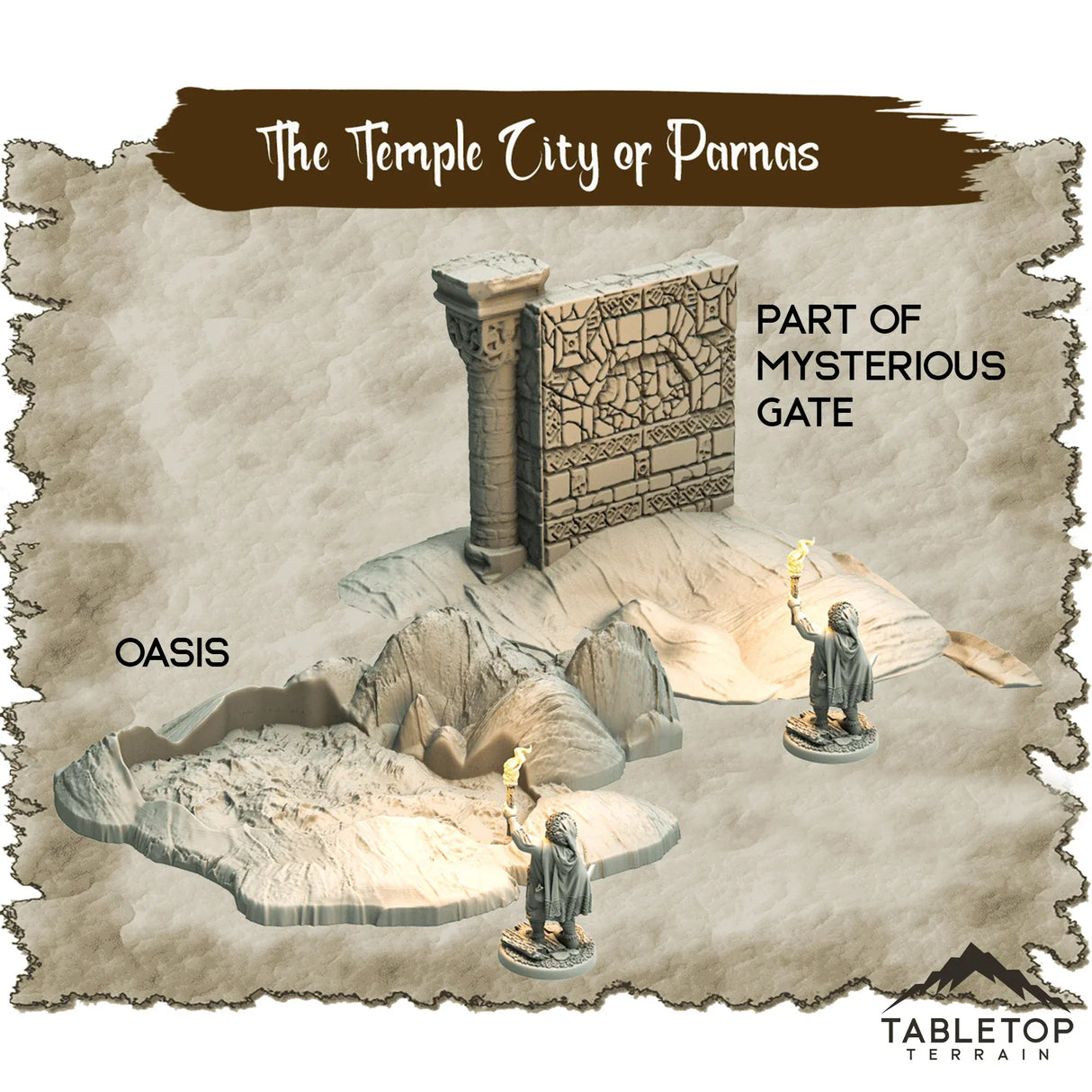 Tabletop Terrain Dungeon Terrain The Temple City of Parnas - Thematic Dungeon Terrain