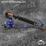 Tabletop Terrain Ironclad Chainblade Grimdark Armory - Mini Weapon Props