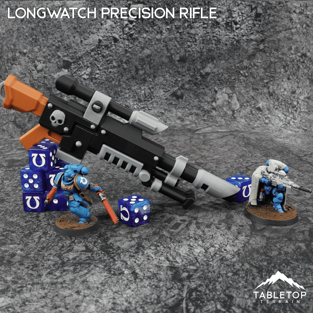 Tabletop Terrain Longwatch Precision Rifle Grimdark Armory - Mini Weapon Props