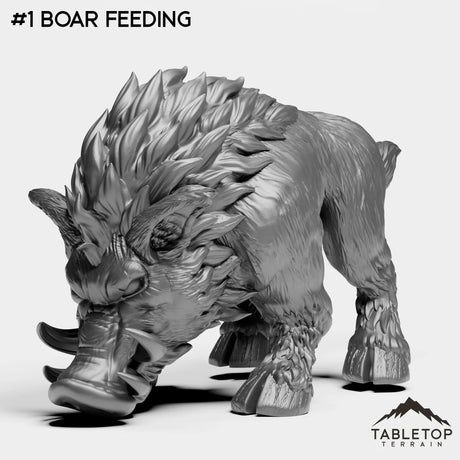 Tabletop Terrain Miniature #1 Boar Feeding Kobolds and Quilboars Bundle
