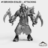 Tabletop Terrain Miniature #1 Broken Exiled - Attacking Dark Temple Bundle