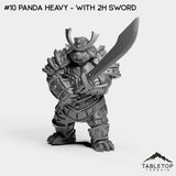 Tabletop Terrain Miniature #10 Panda Heavy - With 2H Sword Pandas Bundle