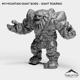 Tabletop Terrain Miniature #11 Mountain Giant Boss - Giant Roaring Fiery Core Bundle