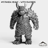 Tabletop Terrain Miniature #11 Panda Heavy - With Swords Pandas Bundle